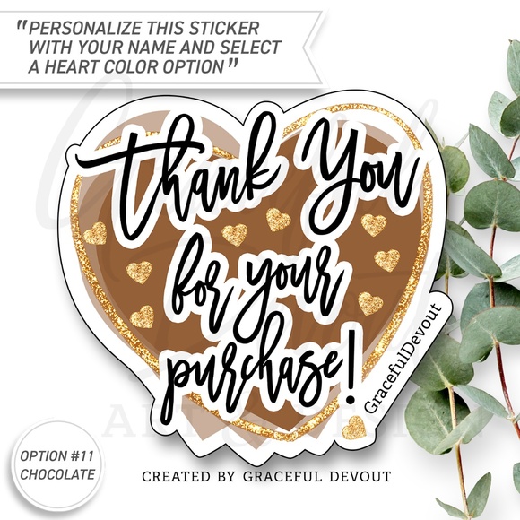 Thank You For Your Purchase! -Sticker 2" (inches)(48ct.) [GD192-48] - Picture 12 of 14